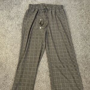 Michael Kors Olive Patterned Wide Leg Pants